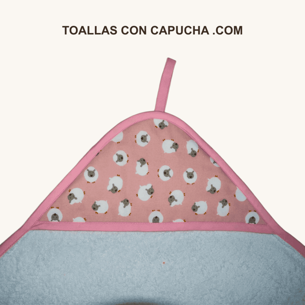 Toalla con capucha ovejas para bebés y niños